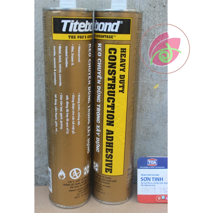 Keo dán đa năng Titebond Heavy Duty Construction, CHÍNH HÃNG, Siêu Dính, Dán Nội Thất Ngoại Thất