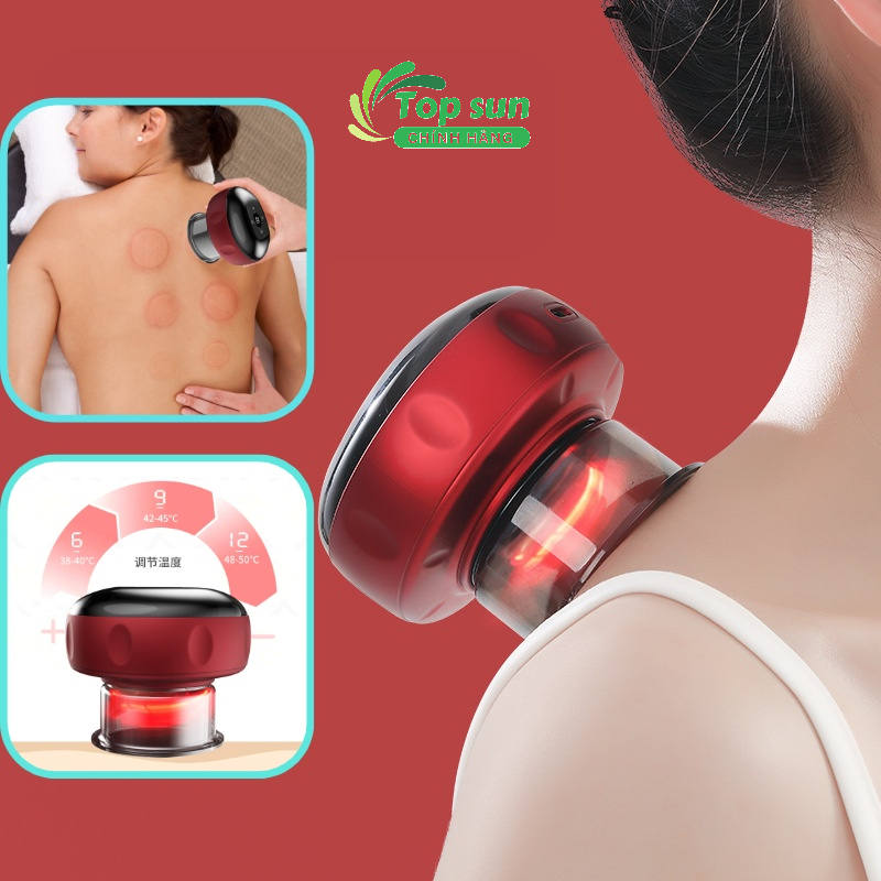 Máy massage giác hơi CẮM ĐIỆN kết hợp áp suất âm và nhiệt giúp tuần hoàn máu, giảm đau cơ, giảm mỡ thừa