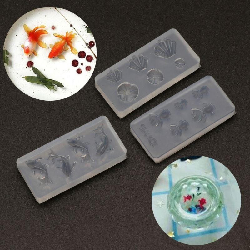 Set 3 Khuôn Nhựa Làm Trang Sức Hình Cá Vàng 10m