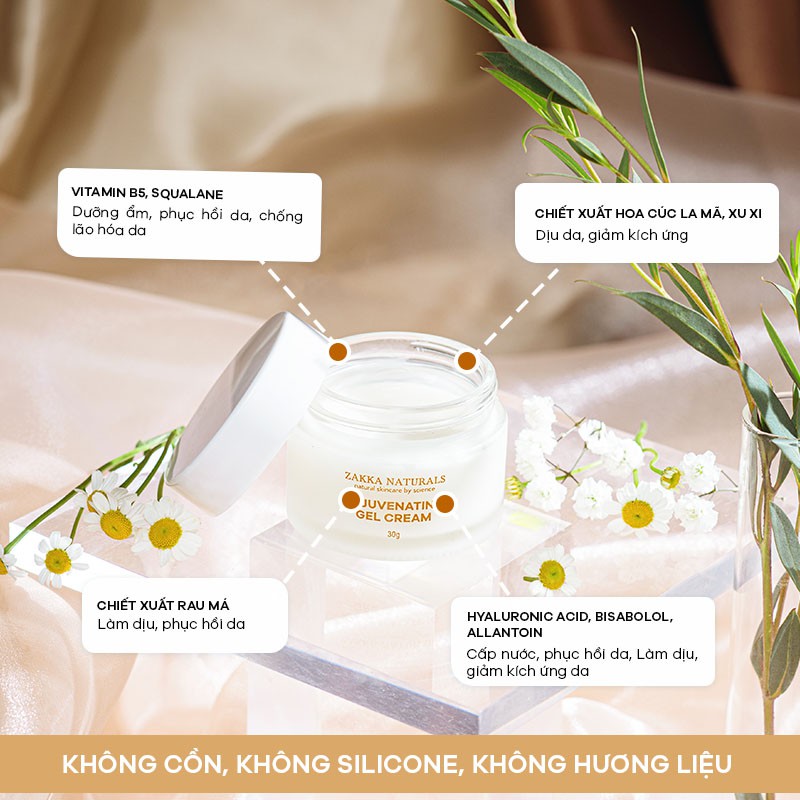 Gel Kem Dưỡng B5 Zakka Naturals Phục Hồi, Tái Tạo Da Lành Tính Rejuvenating Herbal Oil Free Gel Cream 35g | BigBuy360 - bigbuy360.vn