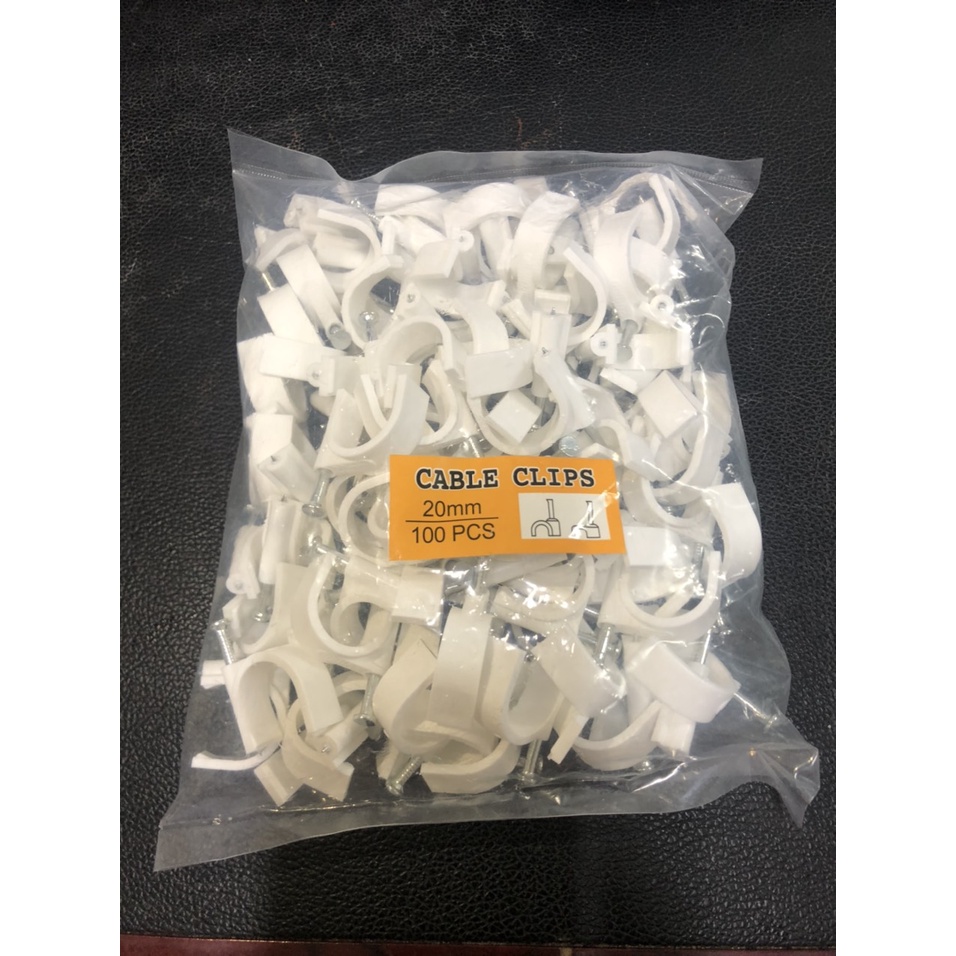 Nẹp ống tròn R20mm, 1 gói gồm 100 cái