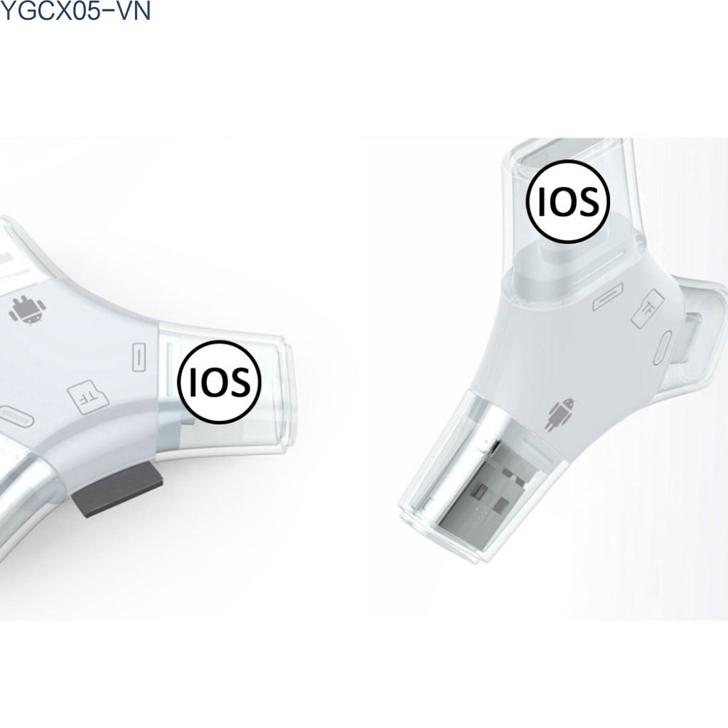 Đầu Đọc Thẻ Nhớ Đa Năng 4 Trong 1 Usb 2.0 Micro Usb Cho Iphone Android | BigBuy360 - bigbuy360.vn