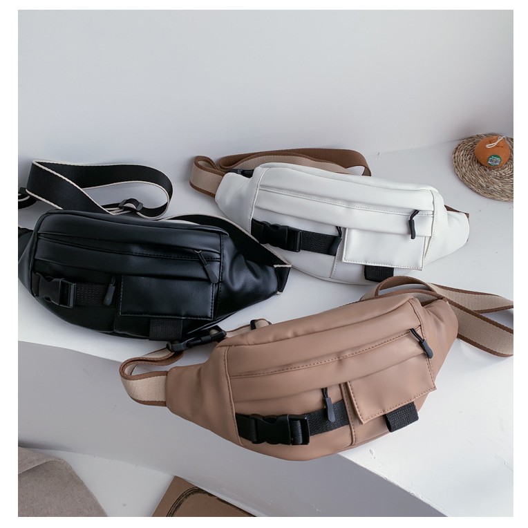 Túi đeo chéo, túi bao tử, túi unisex chất liệu da - TKM STORE | BigBuy360 - bigbuy360.vn