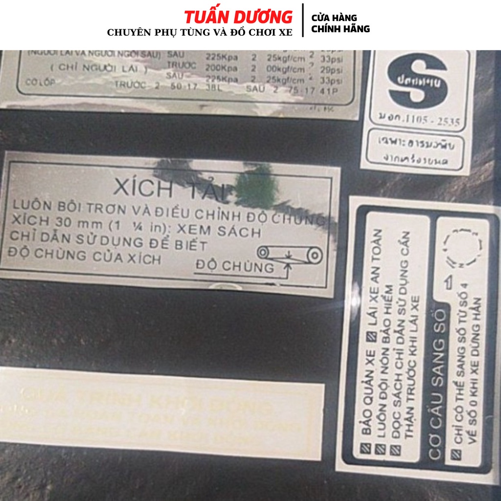 Tem Thông Số Dream Việt - Tem  ĐẦY ĐỦ CHI TIẾT dùng cho cả dream thái và việt các đời