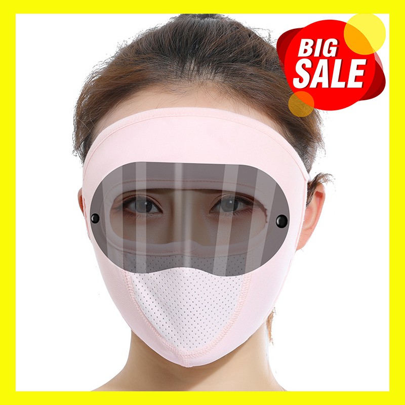 Khẩu trang Ninja che kín mặt chống nắng vải Cotton có KÍNH RÂM chống chói mắt MÙA HÈ - chống gió - bụi - sương mù