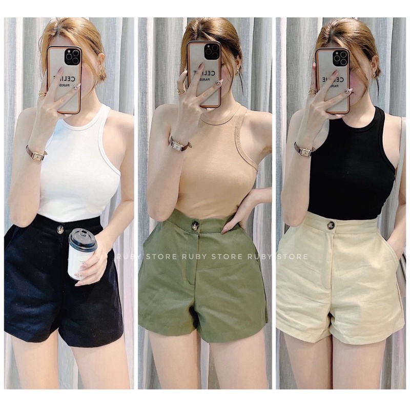 (freeship) Áo croptop ba lỗ nữ sát nách thể thao cổ tròn thun body áo bra nữ YuRi Jeans