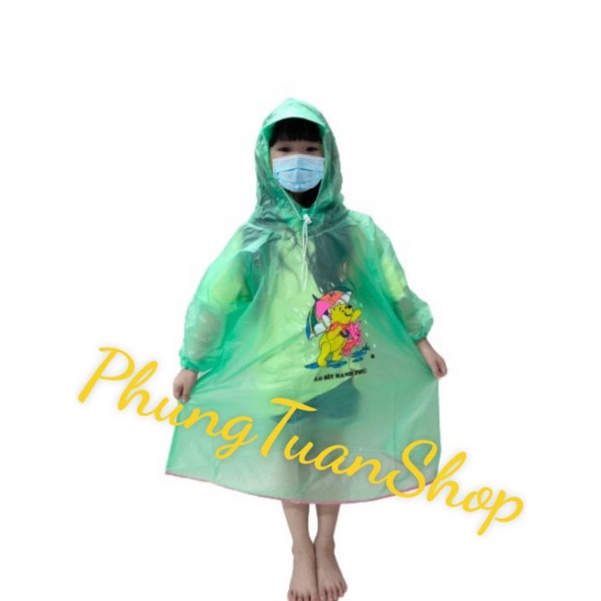 Áo Mưa Bít Cho Bé Từ 4 Đến 9 Tuổi