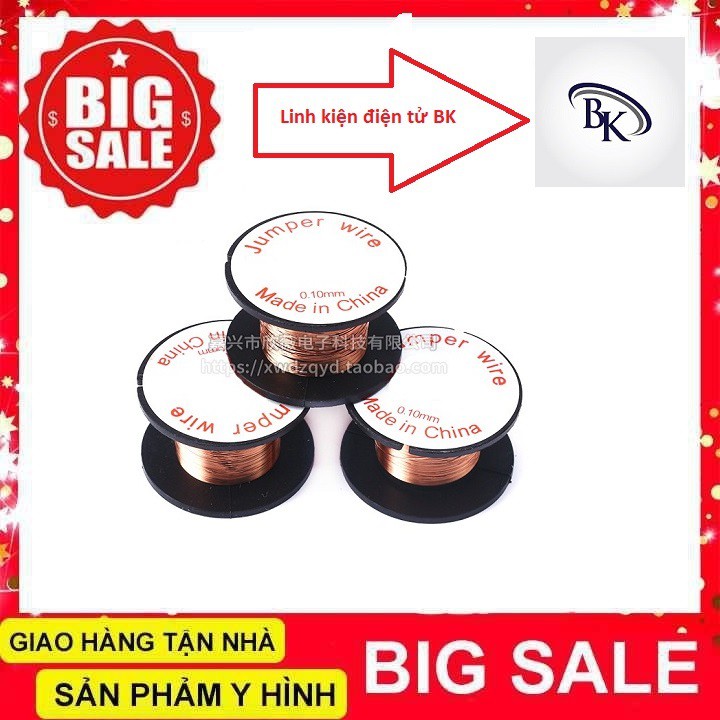 Cuộn Dây Đồng Cách Điện Nhỏ 0.1mm-linhkiendientubk