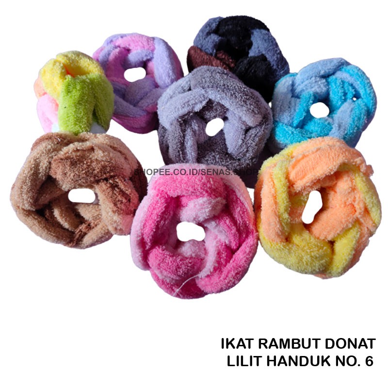 Dây buộc khăn tắm hình bánh donut 6 dày dặn chất lượng cao | Khăn tắm xoắn HIjab