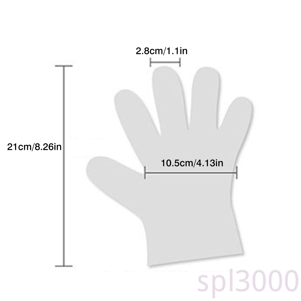 Set 100 Găng Tay Vệ Sinh Bằng Pe Trong Suốt Chống Trượt Dùng Một Lần Cho Trẻ Em