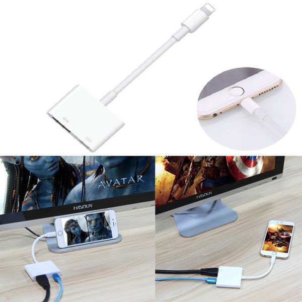 ★Lightning to Digital AV TV HDMI Cable Adapter with Lightning Charging Port