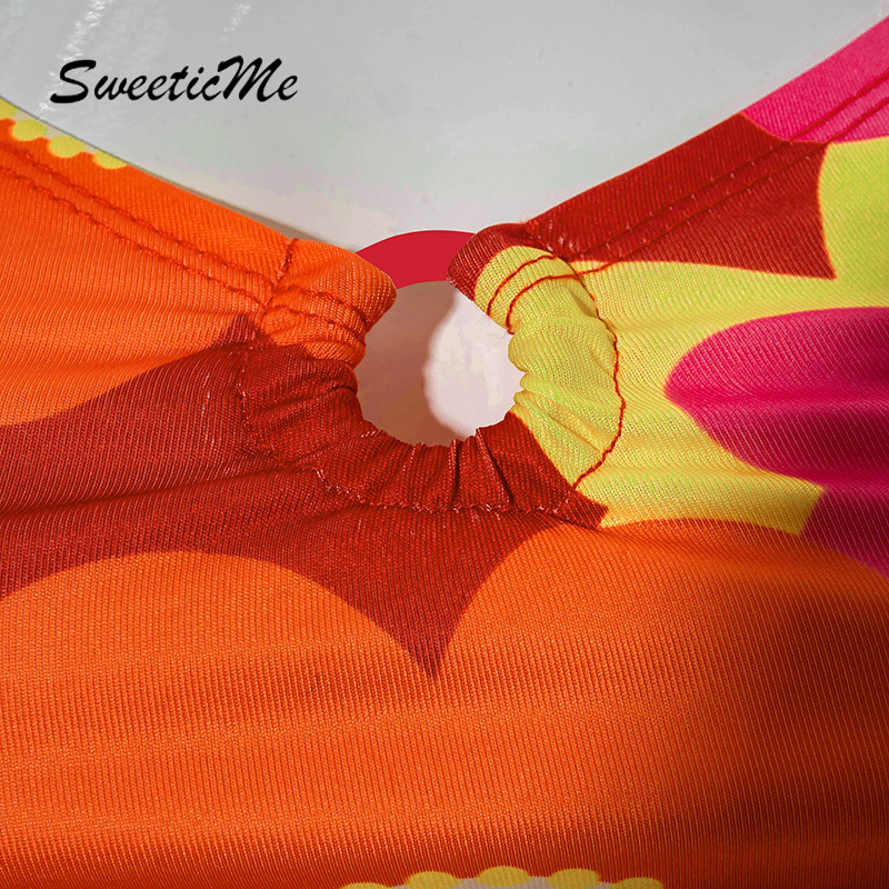 Áo Hai Dây Cổ Chữ V Hở Lưng In Họa Tiết Hoa Thời Trang Quyến Rũ Cho Nữ | BigBuy360 - bigbuy360.vn