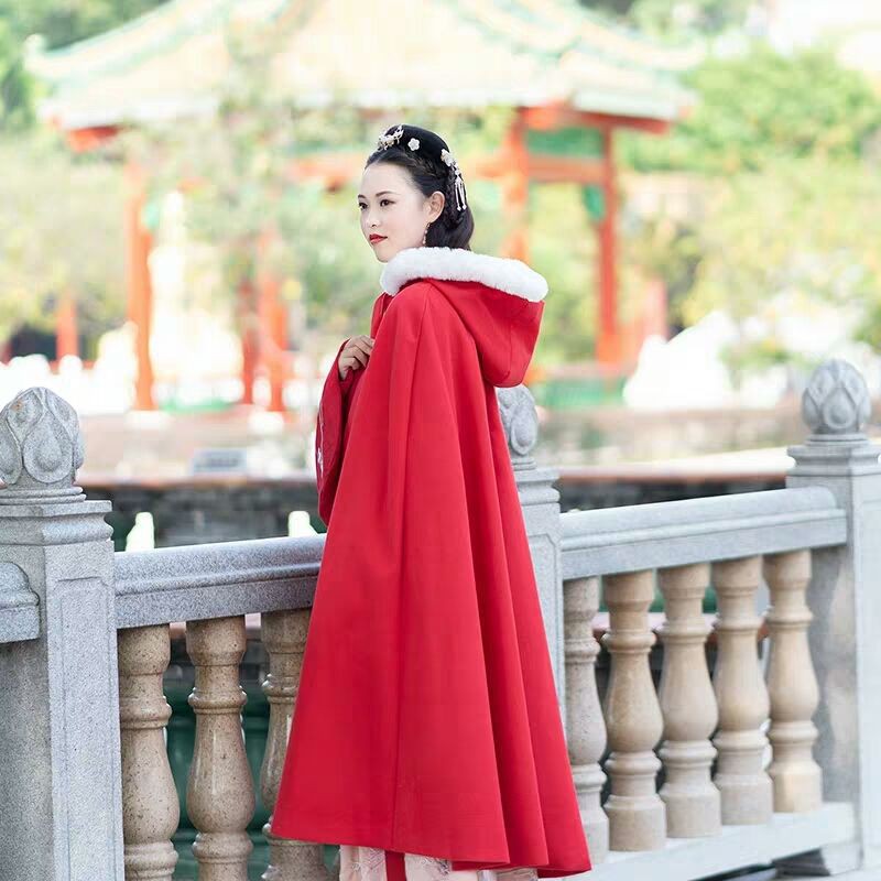 chân váy tennisChân váy☾☋❀Áo choàng ban đầu phong cách Trung Quốc thêu của phụ nữ cổ trang phục Hanfu mùa thu v