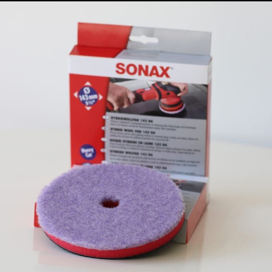 Phớt Đánh Bóng Phá Xước Sơn Xe Sonax Lông Cừu Lai 143mm ( ~5.3 Inch)