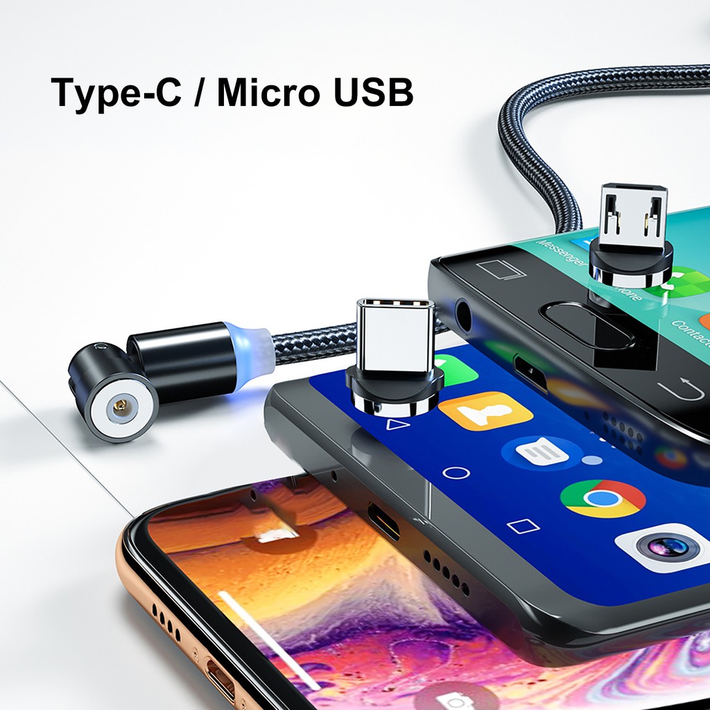 RB-Xoay 540 ° phù hợp với cáp sạc nhanh điện thoại di động Android Micro USB type-c