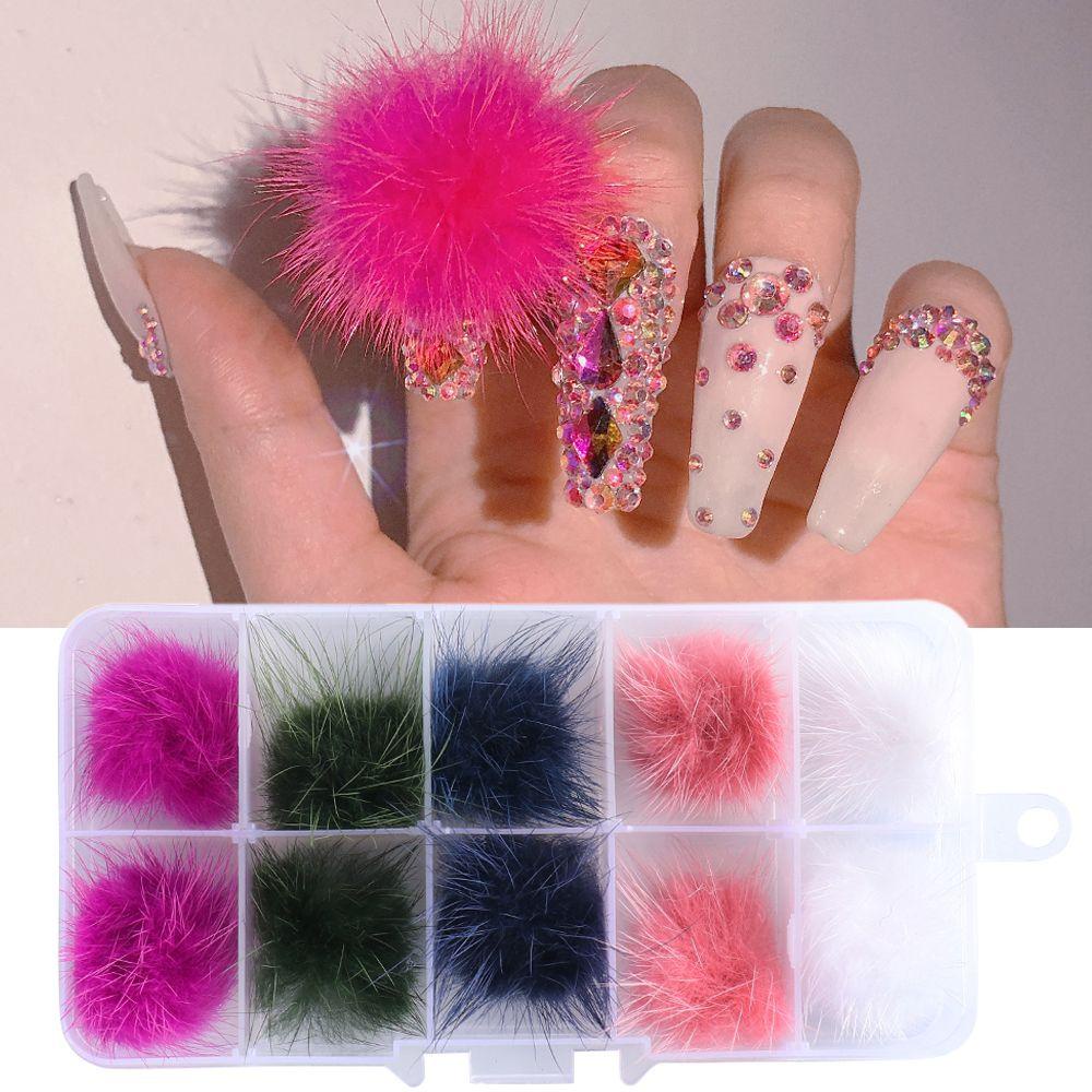 Set 10 Quả Bóng Nam Châm Trang Trí Móng Tay Dễ Thương