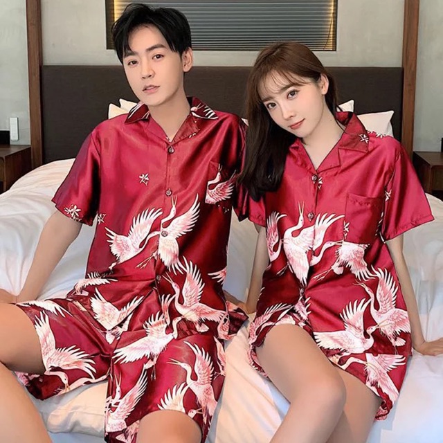 PIJAMA LỤA CHO NAM VÀ NỮ CÓ BÁN LẺ giao ngẫu nhiên