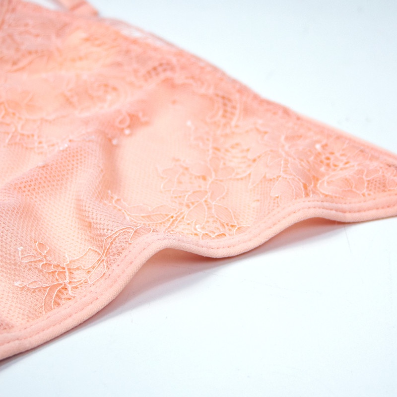 Bộ 3 món đồ lót Varsbaby 1 áo ngực và 2 quần lót phối ren thoải mái phong cách gợi cảm