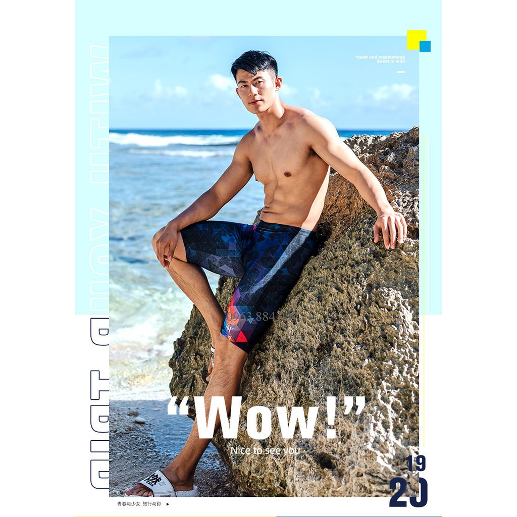 Quần bơi dáng lửng chất cao cấp, màu sắc đẹp QB.05 cho anh em- thương hiệu thời trang cao cấp 361- Ảnh, video shop làm