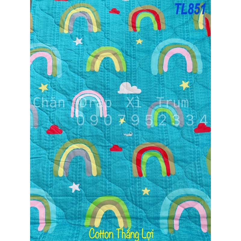 SET 5 MÓN {Size Drap 1m6} VẢI COTTON THẮNG LỢI Có Logo