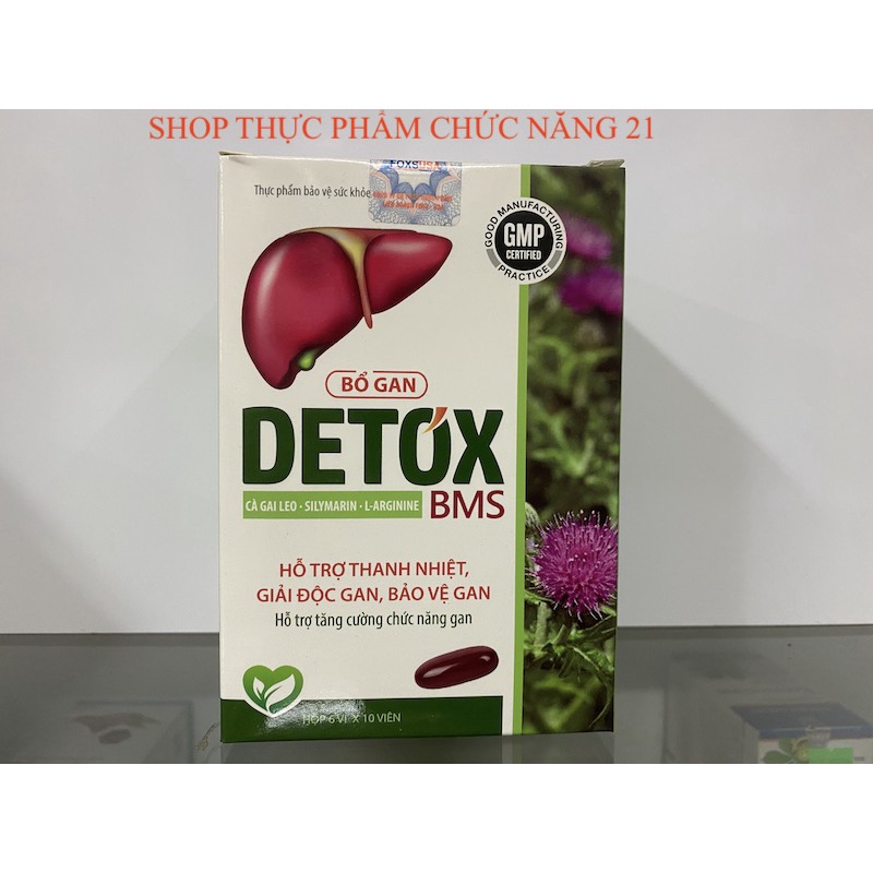 VIÊN BỔ GAN DETOX BMS - Hỗ trợ giảm mẩn ngứa, mụn nhọt, chán ăn do suy giảm chức năng gan.