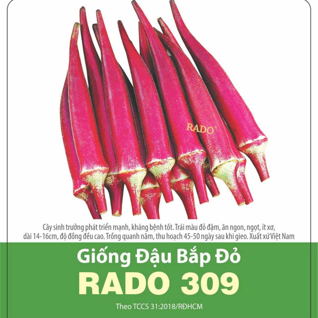 Hạt giống Đậu bắp đỏ Rado 309 (5g) Rạng Đông | VTNN Cần Thơ