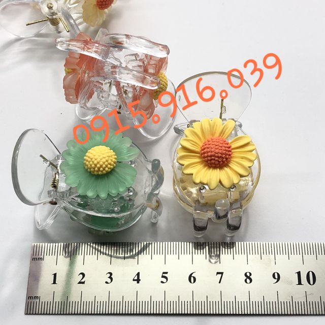 Kẹp 3 răng bầu hình hoa cúc thời trang