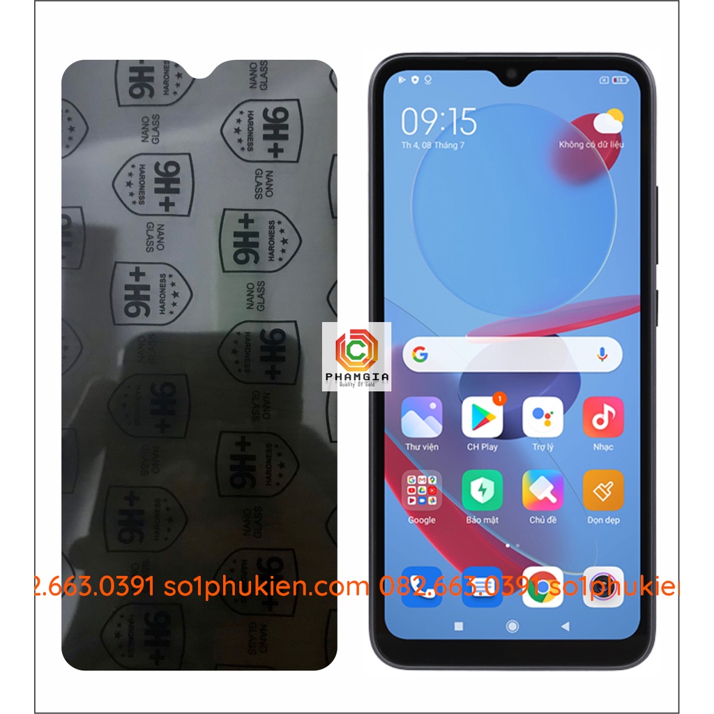Dán cường lực chống nhìn trộm Xiaomi Redmi 9A / Redmi 9C/ Redmi 9C NFC/ Poco C3 dẻo siêu bền chống vỡ