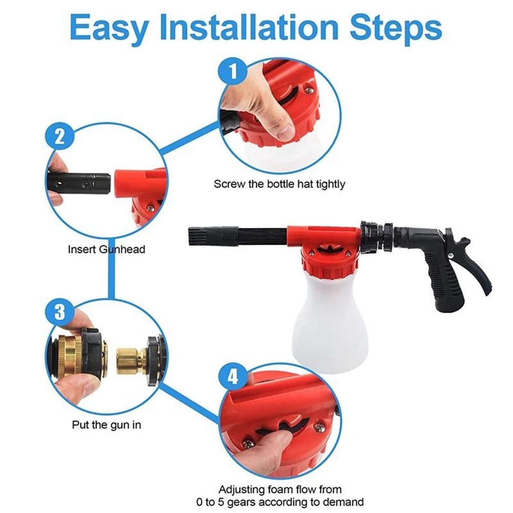 Bình Xịt Bọt Tuyết 1 / 4 &quot;Chuyên Dụng Rửa Xe Hơi