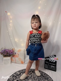 Chân váy bò mềm cho bé gái
