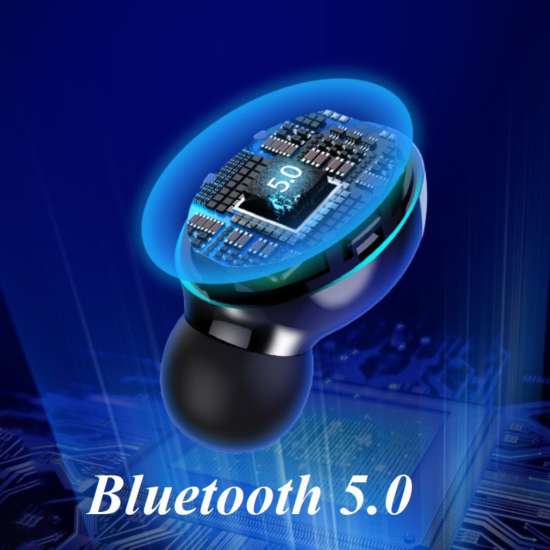 Tai Bluetooth 5.0 TWS không dây có màn hình LED / âm thanh 9D/ kháng nước IPX5 cho điện thoại mã F97 Tahaz shop