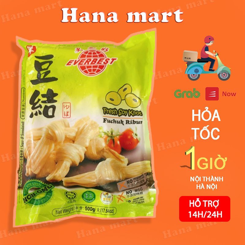 Tàu hũ tươi cuộn nơ Malaysia túi 500g - Tàu hũ ky- hủ trúc cuộn nơ [ Hana Food ]