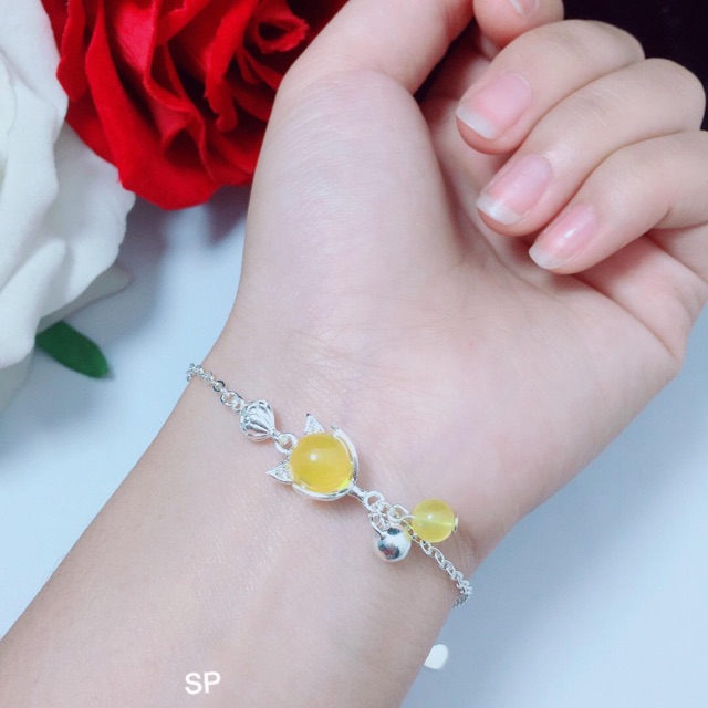 LẮC TAY HỒ LY ĐÁ PHONG THUỶ - LẮC TAY NỮ BẠC TA