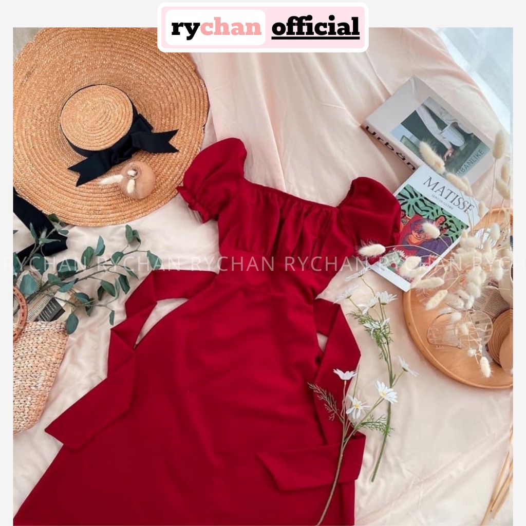 Đầm Nữ Dự Tiệc Cưới Dáng Dài Trễ Vai Nhúng Ngực Bo Eo Tôn Da Tôn Dáng Màu Đỏ [ẢNH THẬT CUỐI] - DX9873