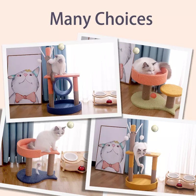 Cat tree trụ cào móng mèo mẫu mới nhất 2021, cattree cho thú cưng cao cấp xịn sò ♥️♥️♥️