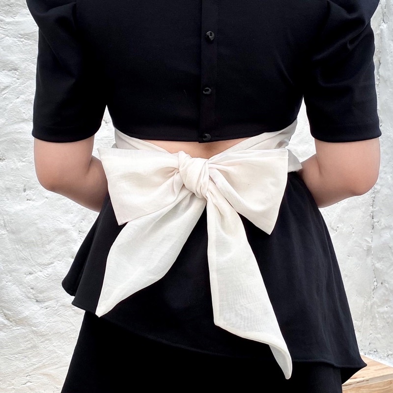 Bigsize 50 -100kg  áo lưng nơ hàng thiết kế cao cấp có mút ngực 2 lớp mặc đi tiệc, đi sự kiện sang chảnh