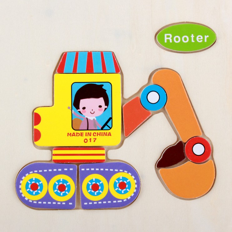 Đồ chơi tranh ghép hình bằng gỗ 3D nổi 5 chủ đề cho bé KB216045, Bộ xếp hình nhiều màu sắc và hình ảnh sinh động cho bé