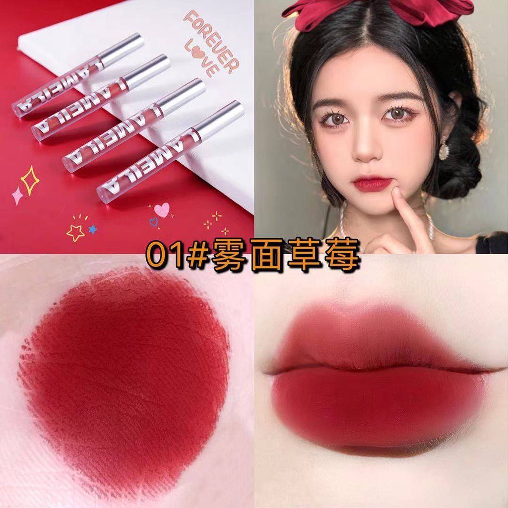 [Hàng mới về] Son Kem Lì Mịn Mượt Như Nhung Lâu Trôi Và Không Khô Môi Xinh Xắn