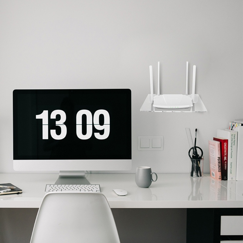 Giá Đỡ Bộ Định Tuyến WiFi Gắn Tường Bằng Acrylic Thông Dụng