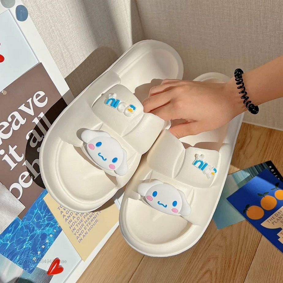 SANRIO Dép Sandal Đế Mềm Dày Dặn Phong Cách Thời Trang Hàn Quốc 2022 Y2k