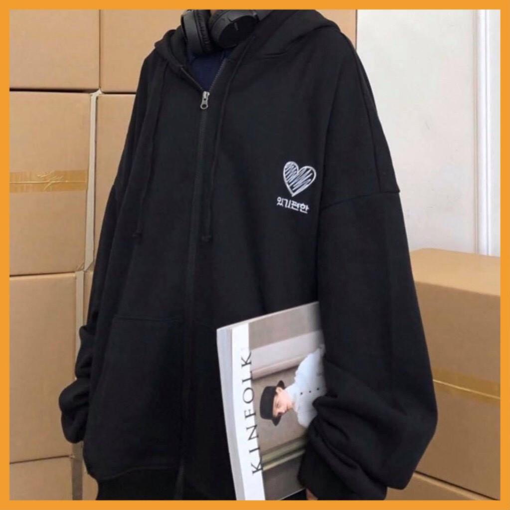 Áo Khoác nỉ Hoodie TRÁI TIM HEART Unisex chữ thêu cá tính có up hình thật trong mục bảng màu | BigBuy360 - bigbuy360.vn