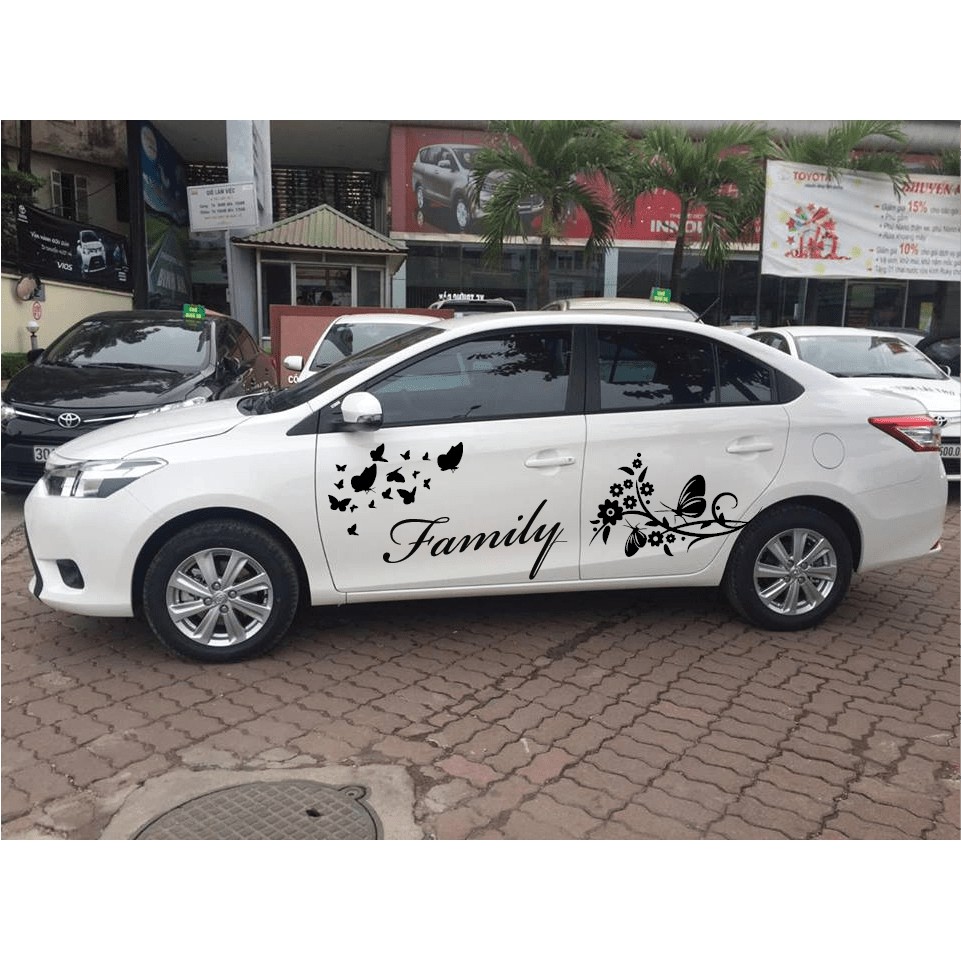 Tem dán xe ô tô Toyota Vios phong cách thể thao-decal VIOS