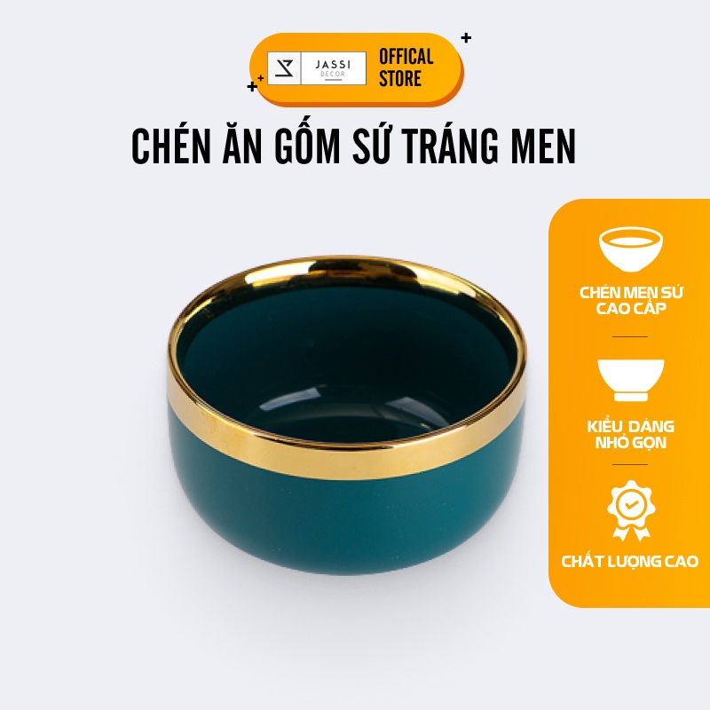 Chén ăn gốm sứ tráng men cao cấp, sang trọng - Jassi Decor