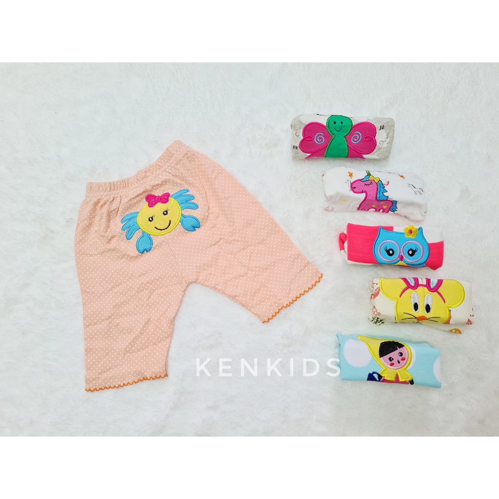 Hộp SET 5 Quần lửng / quần ngắn thêu mông thú Carter Thái Lan bé gái (7-14kg)