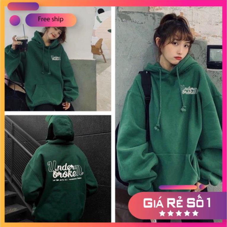 Áo Hoodie Under Broken Unisex Form Rộng, Khoác Nỉ Nam Nữ Phông Cách Ulzzang