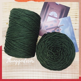 [Mã SKAMLTSM9 giảm 10% đơn 99K] Dây thừng Macrame màu XANH RÊU 3mm