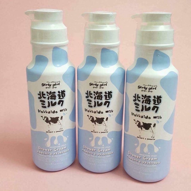 SỮA TẮM TRẮNG DA HOKKAIDO MILK WHITENING AHA SHOWER CREAM [chính hãng]