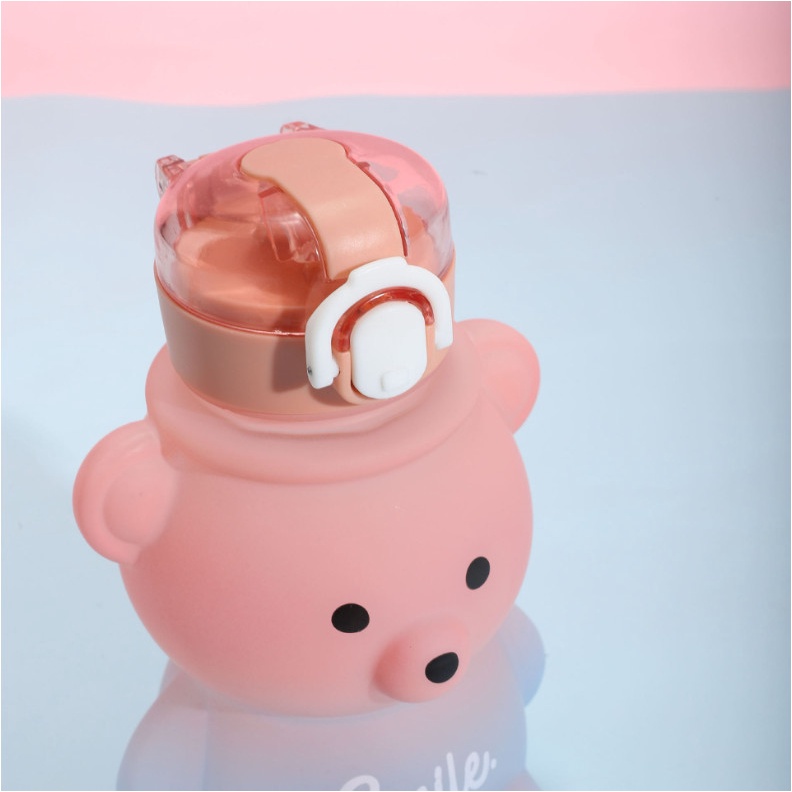 Bình gấu chuyển màu dễ thương 800ml - có tặng kèm sticker dán