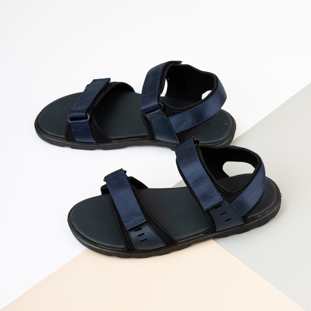 Giày Sandal Nam MWC Đế Cao Su 1.5CM Quai Dù Phối Da NASD- 7035