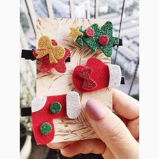 Set 4 kẹp Noel handmade cho bé